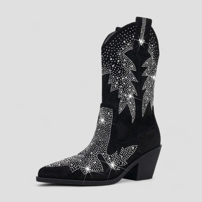 Orthopedic Western Rhinestone Cowboy Boots for Women 0