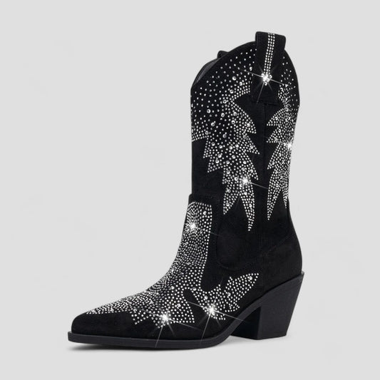 Orthopedic Western Rhinestone Cowboy Boots for Women 0