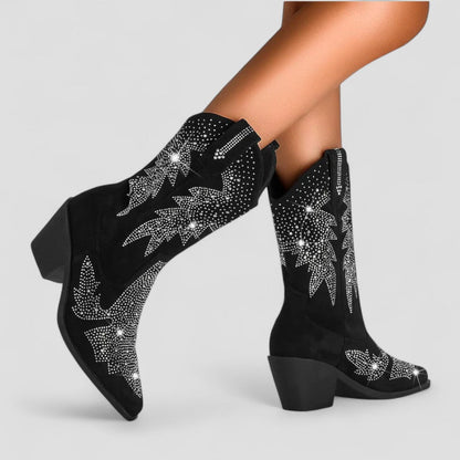 Orthopedic Western Rhinestone Cowboy Boots for Women 3