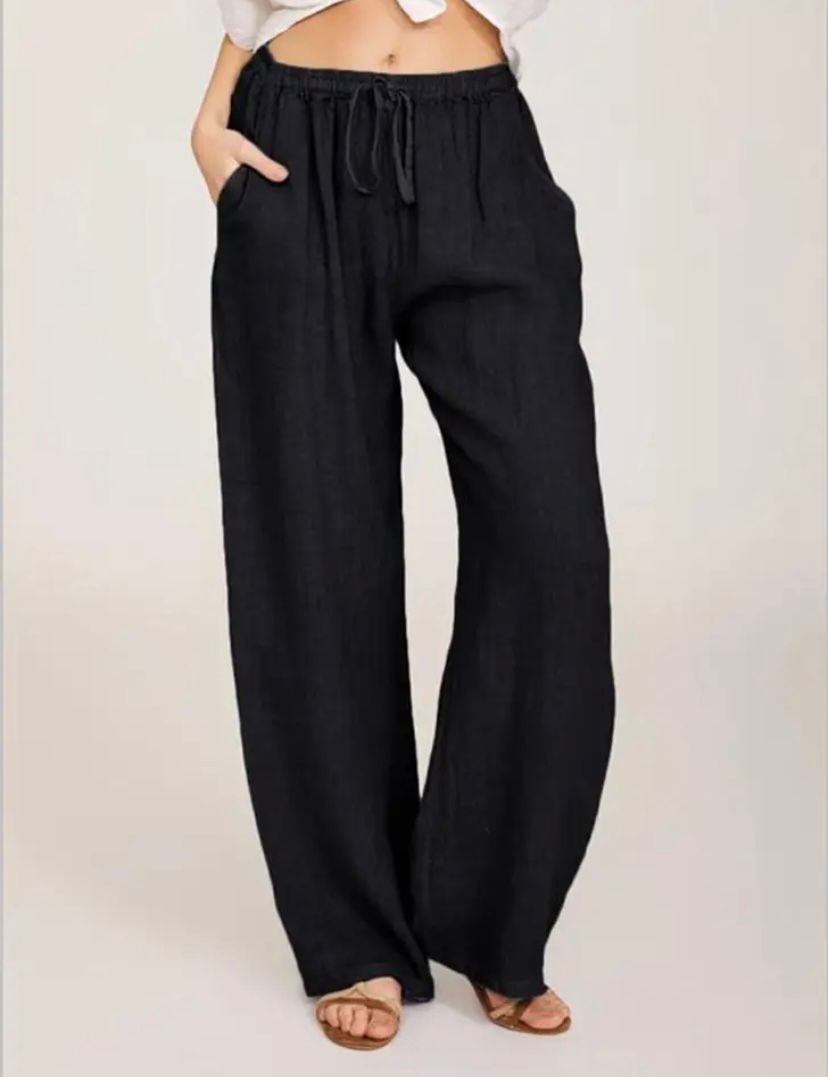 Comfortable High Waist Wide Leg Women's Trousers - Luxivelle