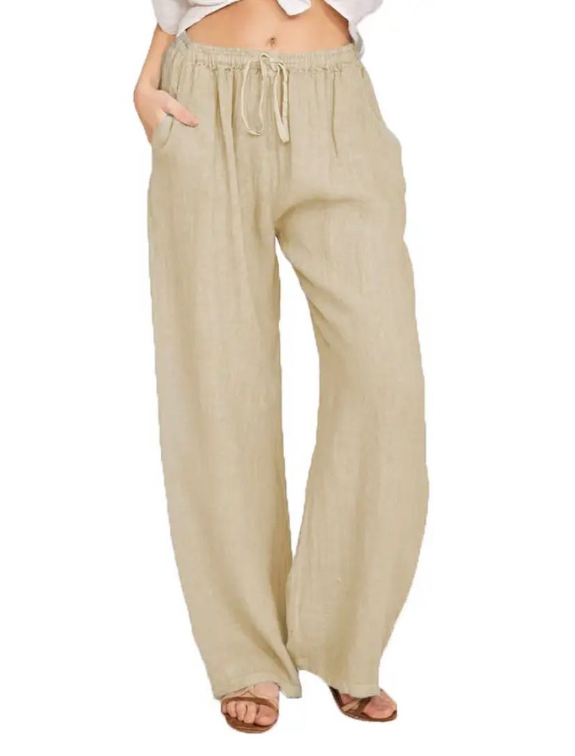Comfortable High Waist Wide Leg Women's Trousers