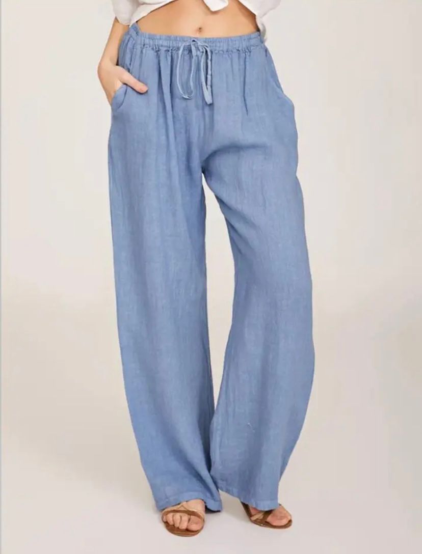 Comfortable High Waist Wide Leg Women's Trousers
