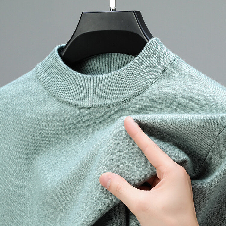 Cashmere Elegance Men's Sweater – Luxurious Comfort, Elegant Hem-3