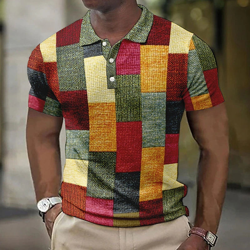 Variant image for Henry | Mens Polo Shirt – Cotton Blend, Multi-Color-9