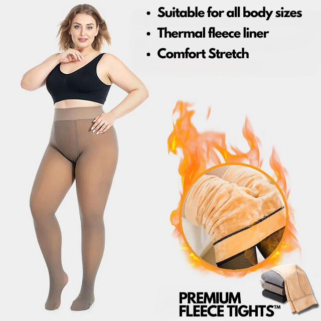 Frosty Luxe Fleece Lined Tights | Warm Winter Leggings-3