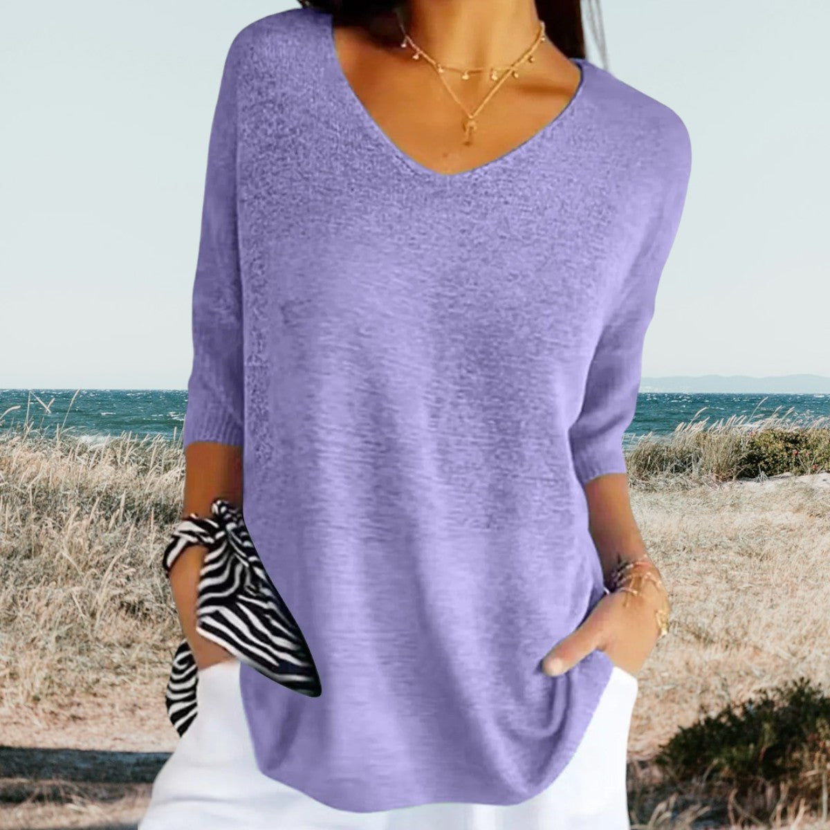 Variant image for Gerda Women's Tank Top – Lightweight V-Neck, Summer Style-6