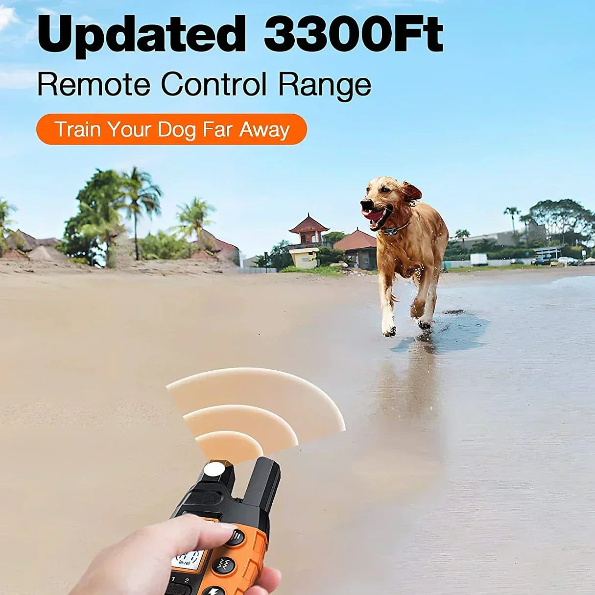 Waterproof Rechargeable Dog Training Collar with Remote