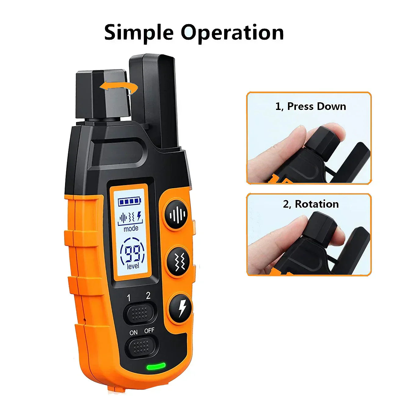 Waterproof Rechargeable Dog Training Collar with Remote