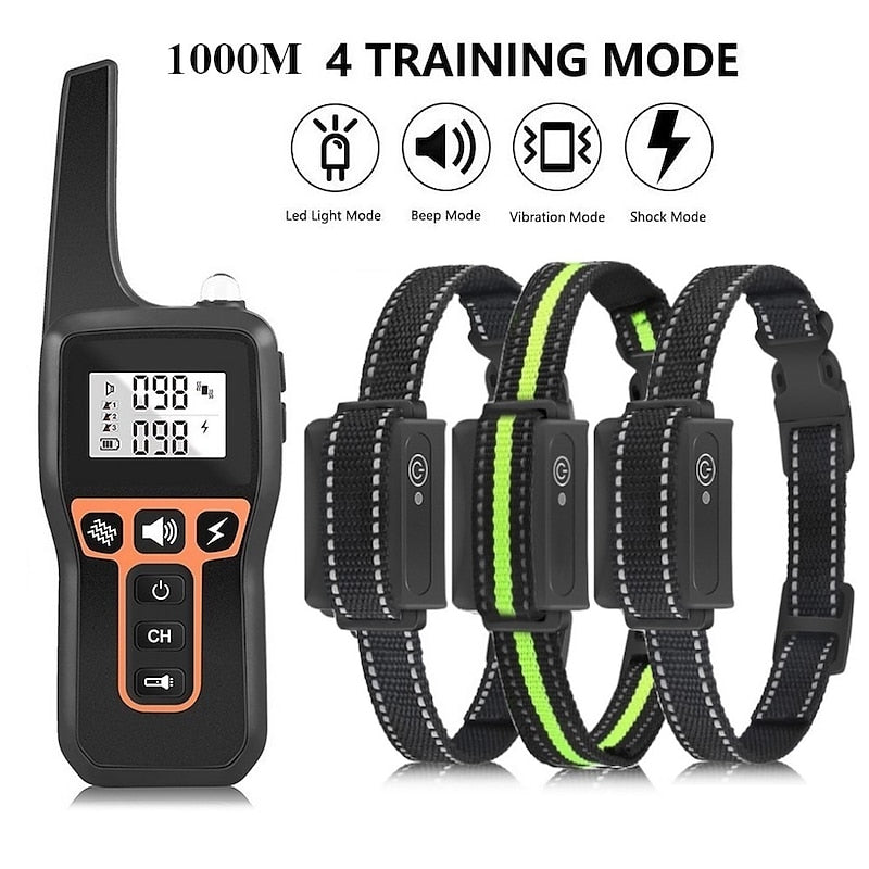 Waterproof Remote Dog Training Collar with Shock Vibe Alert