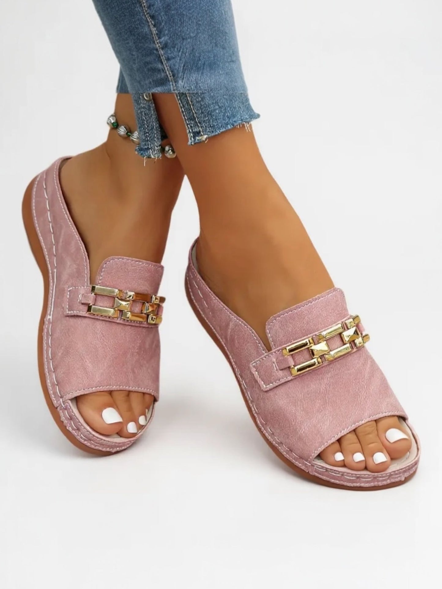 Comfortable Flat Slide Sandals