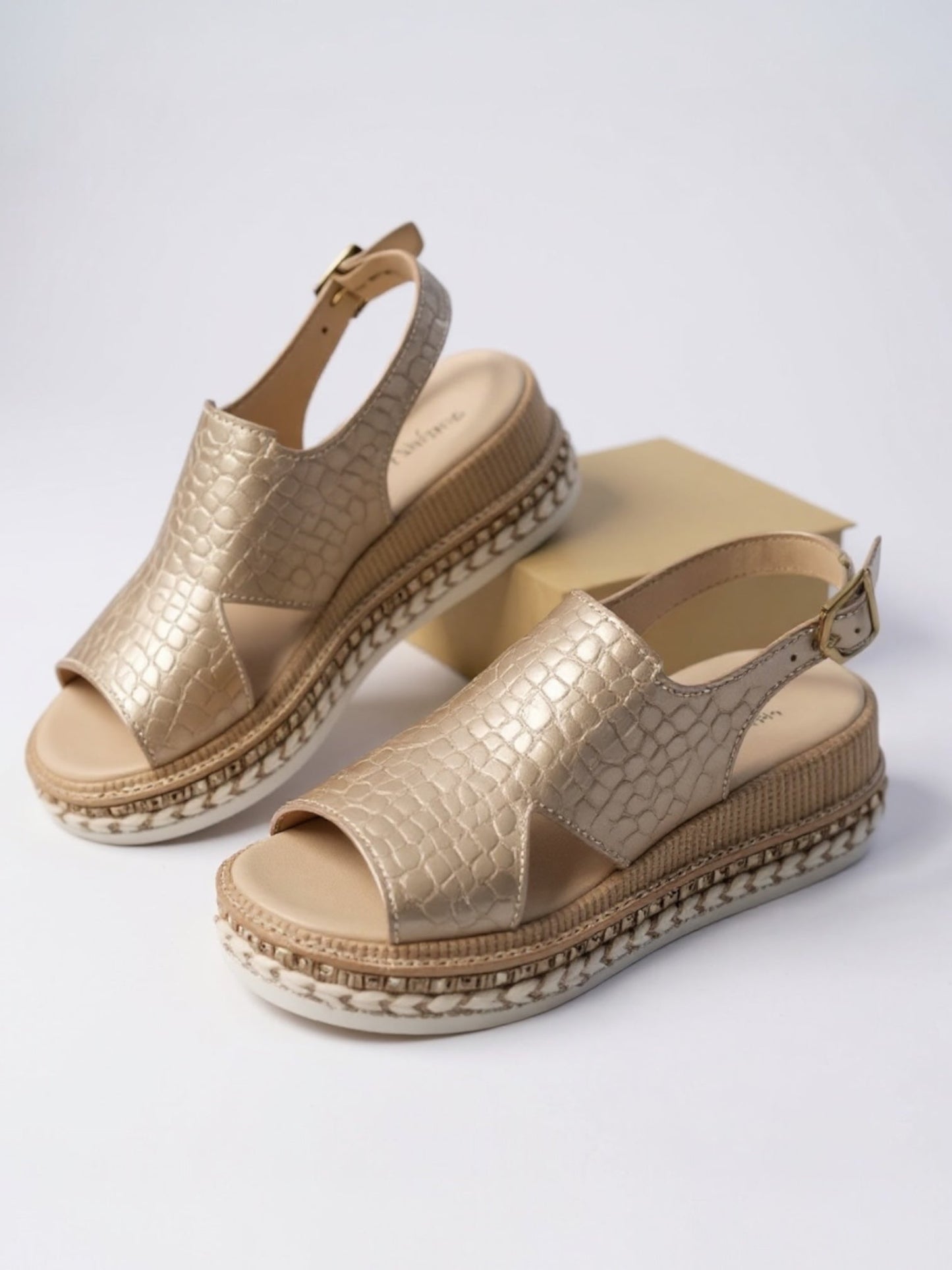 Shiny High Heel Platform Sandals