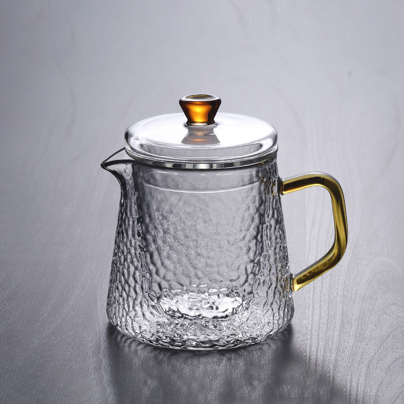 Premium Glass Teapot with Strainer and Gold Handle
