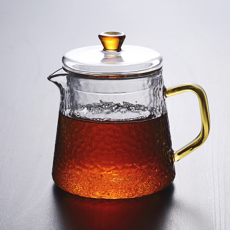 Premium Glass Teapot with Strainer and Gold Handle - Luxivelle