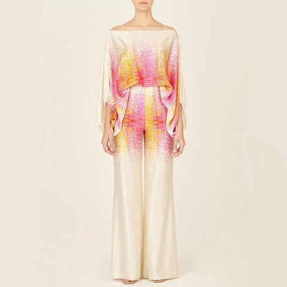 Claire | Women's Two-Piece Summer Set with Off-Shoulder Lantern Sleeves-5