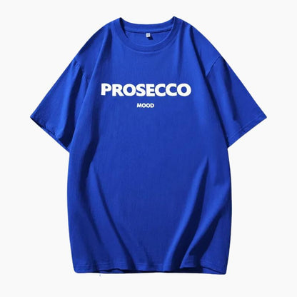 Poppy | Fashionable Prosecco Print Oversized T Shirt
