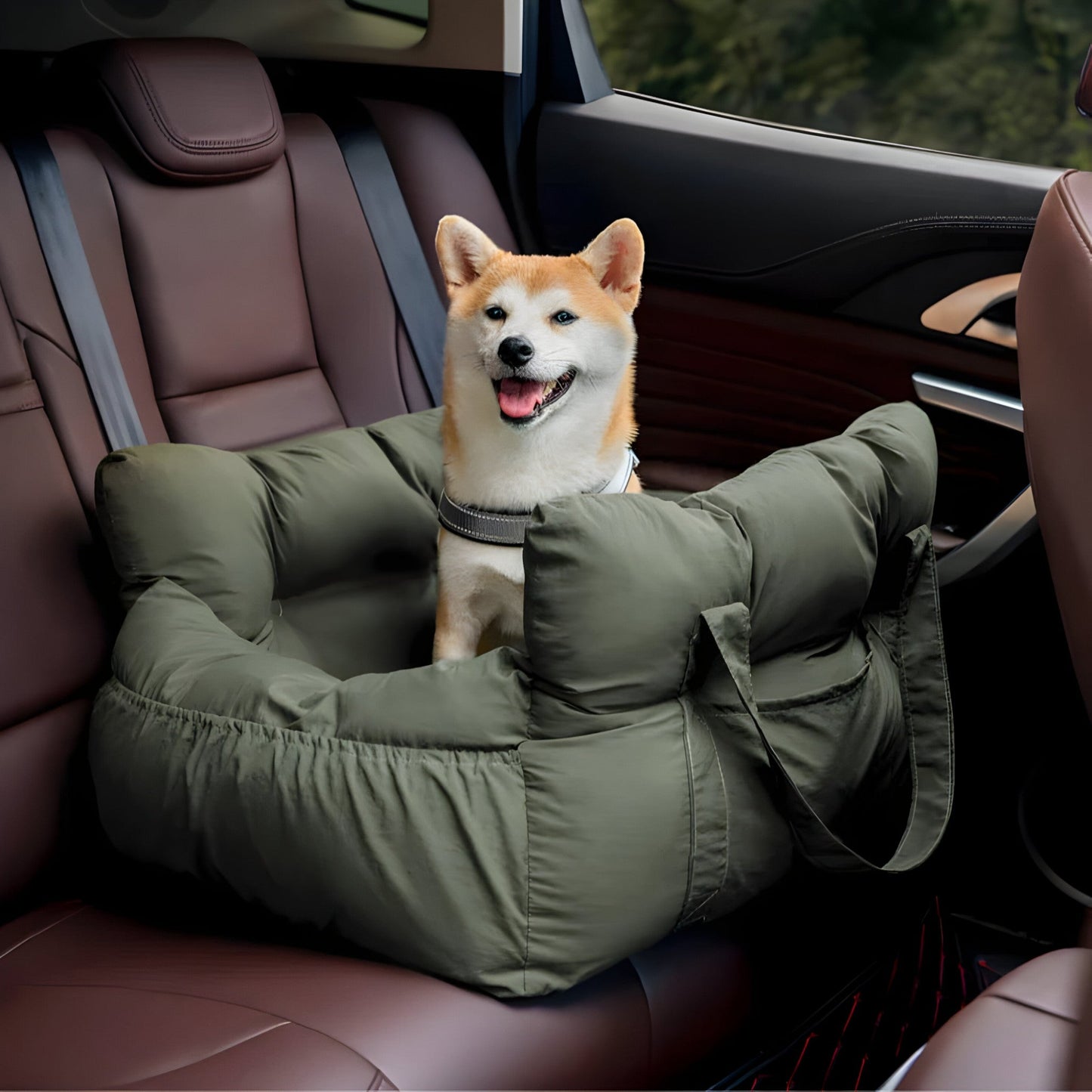 Cozy Pet Car Bed - Safe, Comfortable Dog Travel Carrier