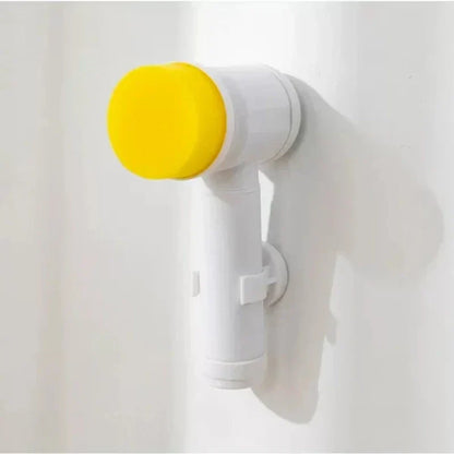 Portable Cordless Scrubber with Interchangeable Brushes