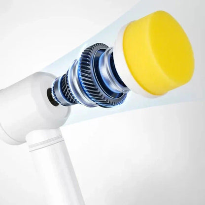 Portable Cordless Scrubber with Interchangeable Brushes