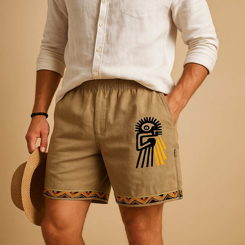 Relaxed Fit Mens Summer Shorts with Elastic Waistband - Luxivelle