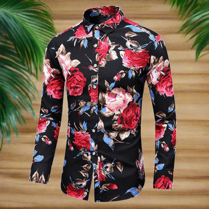 Classic Mens Patterned Dress Shirt - Luxivelle