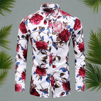 Classic Mens Patterned Dress Shirt