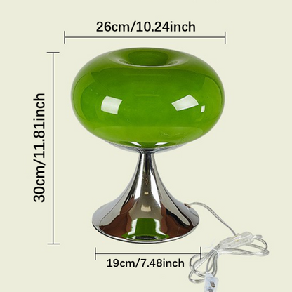 Vintage Style Glass Metal Desk Lamp