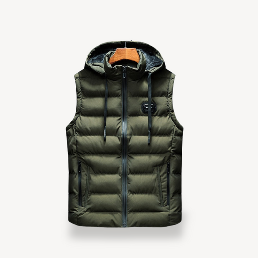 Puffer Vest with Hood for Men 0