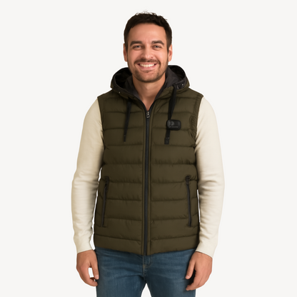 Puffer Vest with Hood for Men 1
