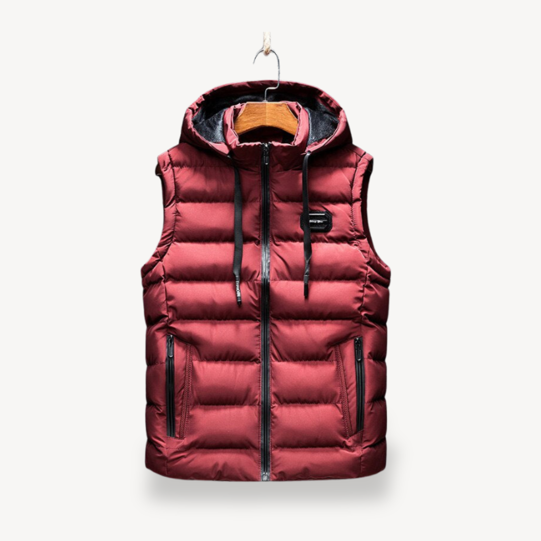 Puffer Vest with Hood for Men 2