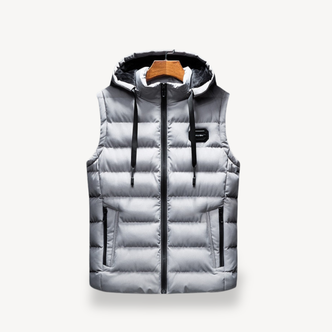 Puffer Vest with Hood for Men 4