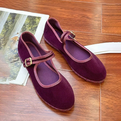 Soft Green Mary Jane Flats
