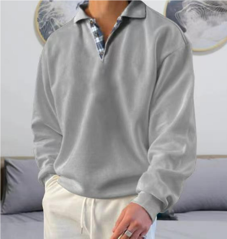 Relaxed Fit Crew Neck Sweater for Men