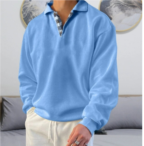 Relaxed Fit Crew Neck Sweater for Men