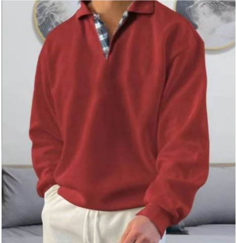 Relaxed Fit Crew Neck Sweater for Men