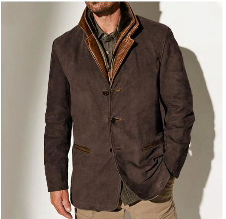 Casual Fit Mens Button Down Jacket