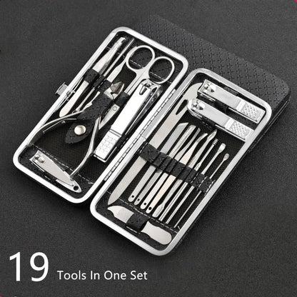 Premium 19-Piece Stainless Steel Nail Care Kit