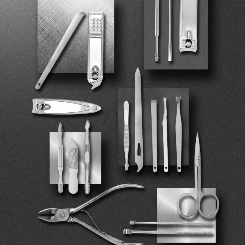 Premium 19-Piece Stainless Steel Nail Care Kit
