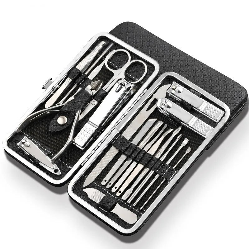 Premium 19-Piece Stainless Steel Nail Care Kit