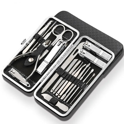 Premium 19-Piece Stainless Steel Nail Care Kit