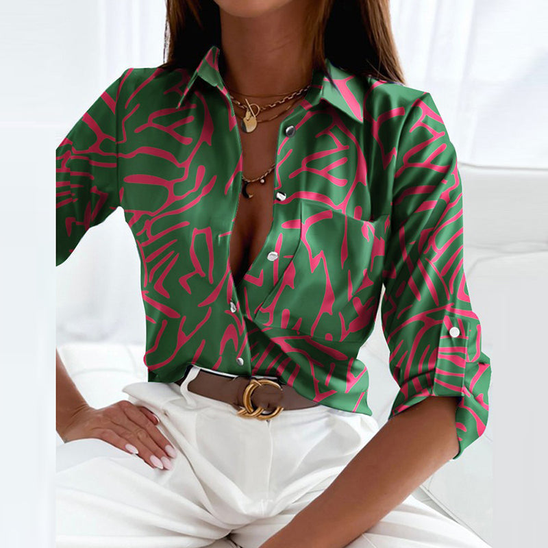 Ladies Classic Cotton Long Sleeve Button Shirt
