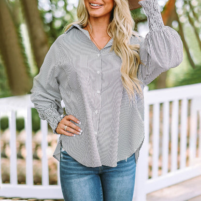 Quinlee | Stripe Relaxed Button-Up Shirt for Women 2