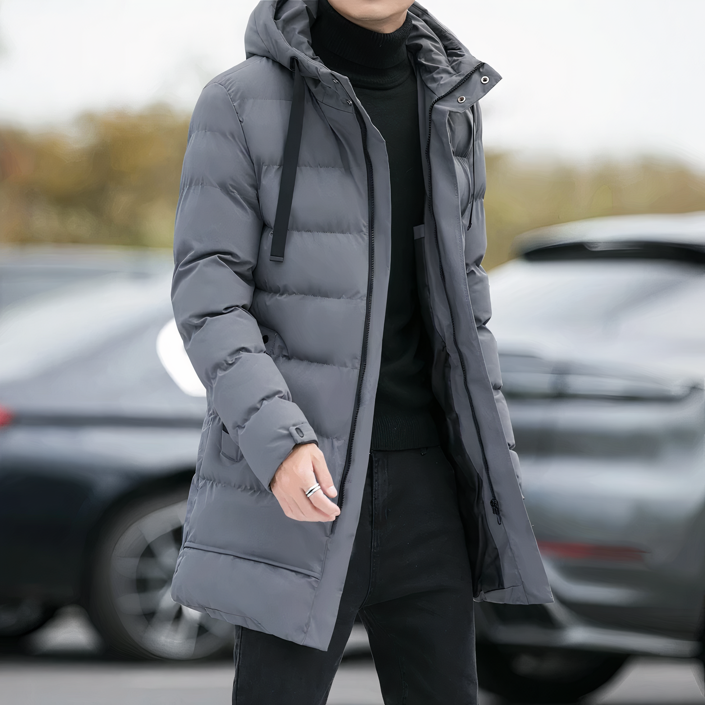 Casual Fit Mens Parka Winter Jacket