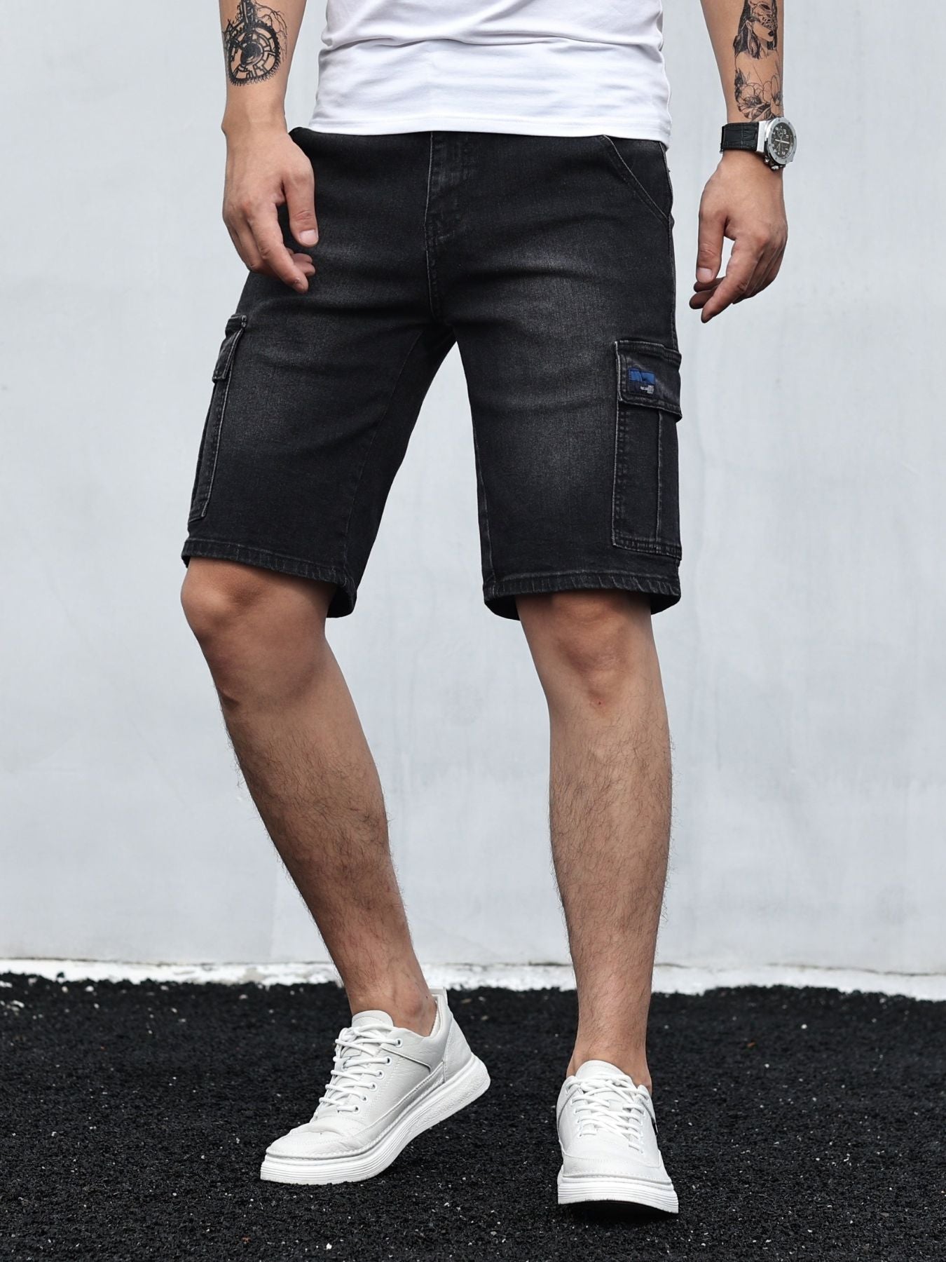 Relaxed Fit Denim Summer Shorts for Men