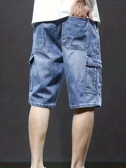 Relaxed Fit Denim Summer Shorts for Men - Luxivelle