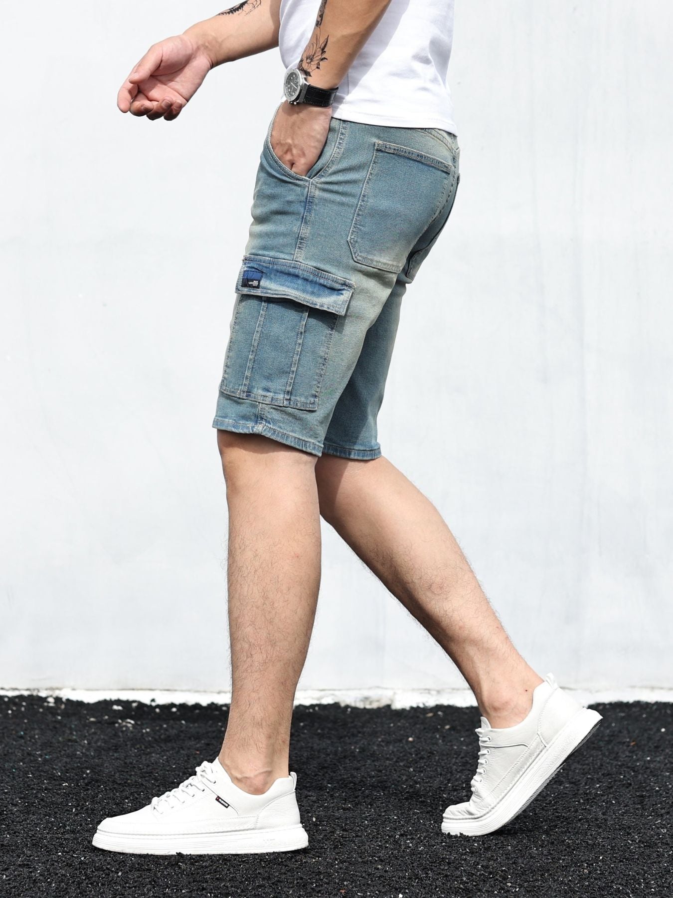 Relaxed Fit Denim Summer Shorts for Men
