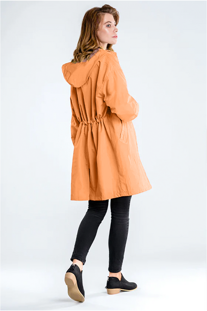 Women's Waterproof Large Hooded Windbreaker Jacket