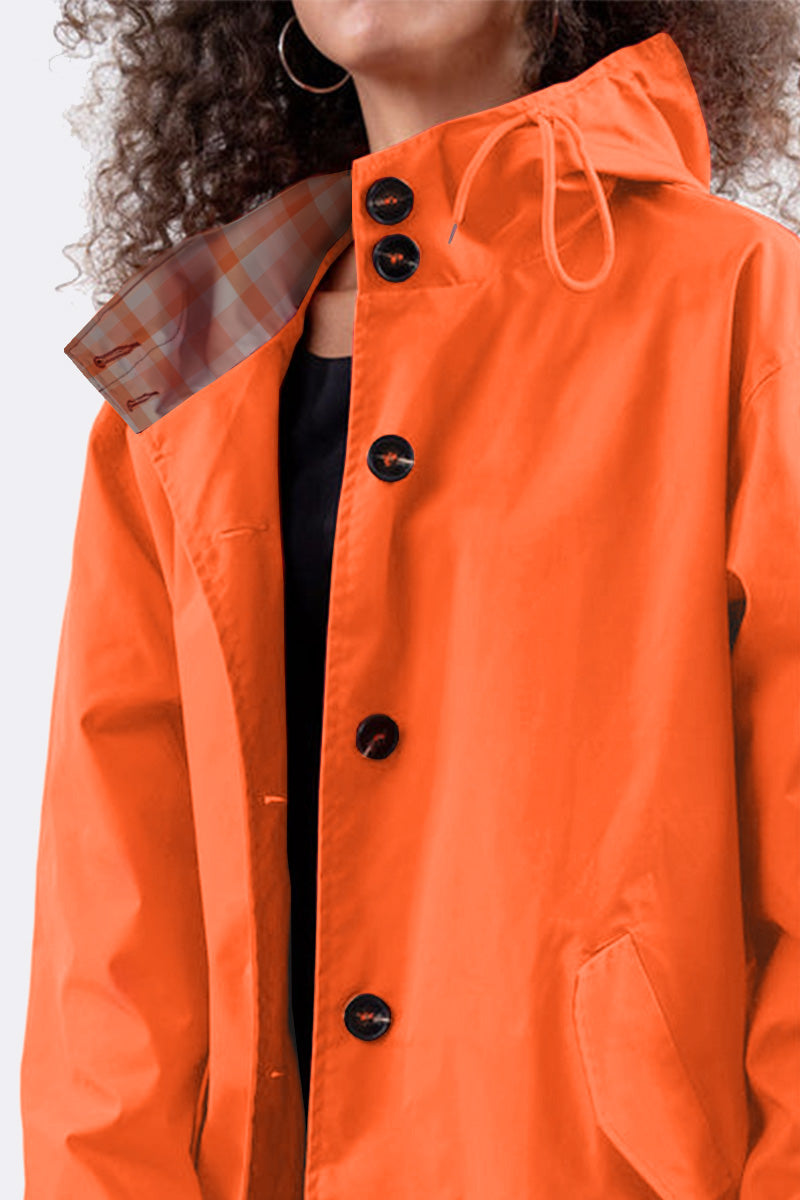 Women's Waterproof Large Hooded Windbreaker Jacket