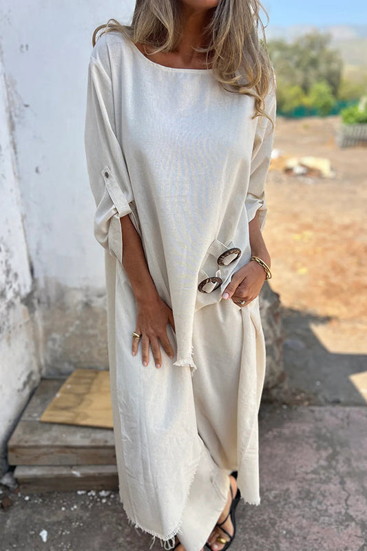 Chic Women's Summer Asymmetrical Dress Outfit - Luxivelle