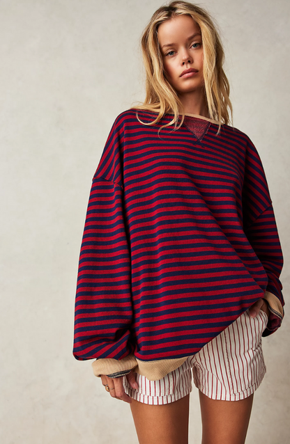 Comfy Horizontal Knit Women's Sweater