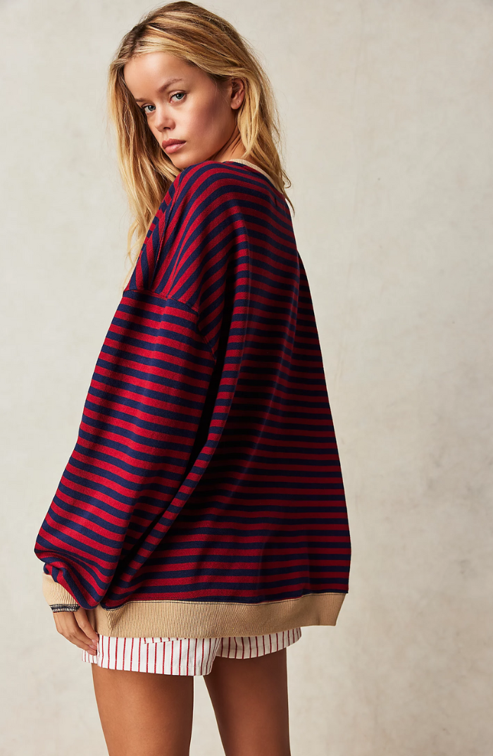 Comfy Horizontal Knit Women's Sweater